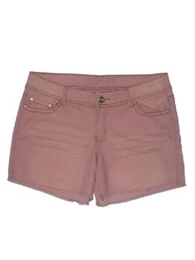 BONGO JUNIOR'S OMBRE FRAYED DENIM SHORTS- 13 JUNIORS CORAL (NEW WITH TAGS)